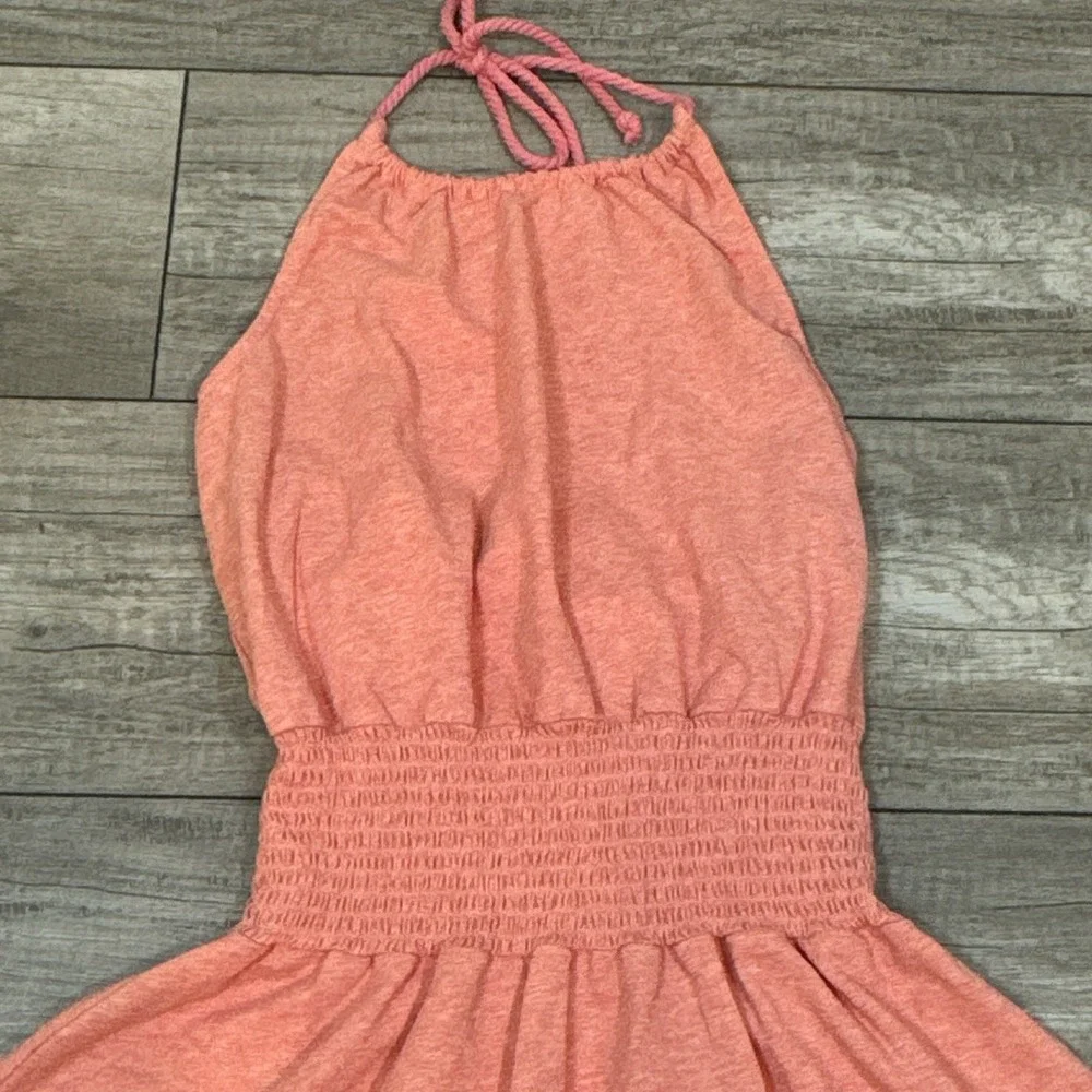 Anthropologie Coral Halter Midi Dress - Picture 3 of 9